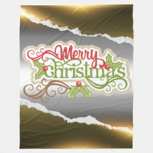 Couverture Polaire Joyeux Noël (Devant)