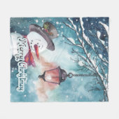 Couverture Polaire Joyeux Noël (Devant (Horizontal))