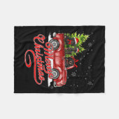 Couverture Polaire Joyeux Noël Amoureux des chiens Père Noël Reindeer (Devant (Horizontal))