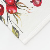 Couverture Polaire Joyeux Noël - baies sèches rouges (Coin)