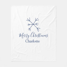 Joyeux Noël bleu flocons ajouter nom fêtes