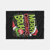 Couverture Polaire Joyeux Noël Bruh Green Hat Santa Hat Fam (Devant (Horizontal))