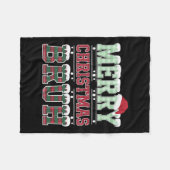 Couverture Polaire Joyeux Noël Bruh Père Noël Xmas Family Matching Co (Devant (Horizontal))