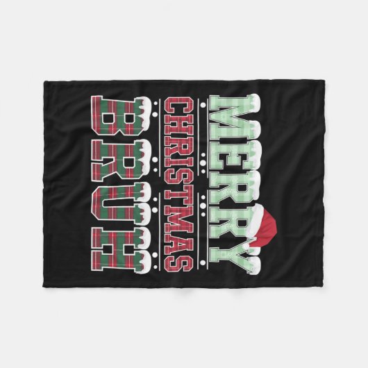 Couverture Polaire Joyeux Noël Bruh Père Noël Xmas Family Matching Co (Devant (Horizontal))