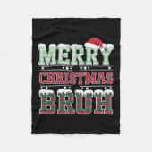 Couverture Polaire Joyeux Noël Bruh Père Noël Xmas Family Matching Co (Devant)