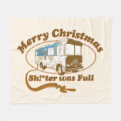 Couverture Polaire Joyeux Noël, Chut !*ter était plein (Devant (Horizontal))