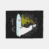 Couverture Polaire Joyeux Noël - Cute Lar Bear Penguin Christmas (Devant (Horizontal))