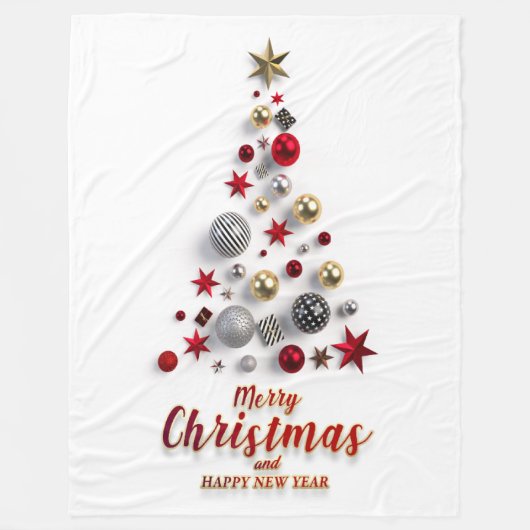 Couverture Polaire Joyeux Noël et saison d'hiver (Devant)