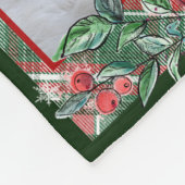 Couverture Polaire Joyeux Noël Famille Photo Collage Modèle (Coin)