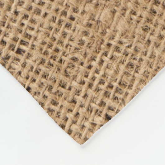 Couverture Polaire Joyeux Noël Faux Texture Burlap (Coin)