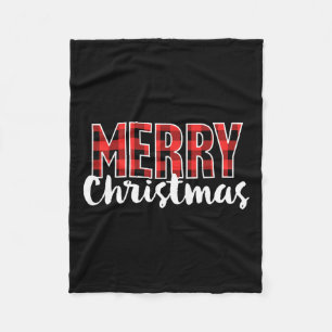 Couverture Polaire Joyeux Noël Femmes Hommes Enfants Red Buffalo Plai