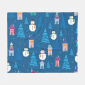 Couverture Polaire Joyeux Noël Festive Motif Design (Devant (Horizontal))