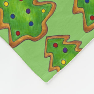 Couverture Polaire Joyeux Noël Green Tree Sucre Cookie Holiday