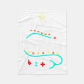 Couverture Polaire Joyeux Noël Infirmière Docteur Stéthoscope Noël (Devant)