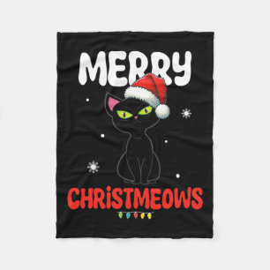 Couverture Polaire Joyeux Noël Jolly Chat Noël Enfants