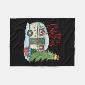 Couverture Polaire Joyeux Noël Joyeux Camper Fun Camping Vie Fami (Devant (Horizontal))