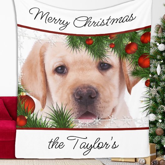 Couverture Polaire Joyeux Noël Joyeux Chien Chien Chien Chien Chien C