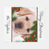 Couverture Polaire Joyeux Noël Joyeux Chien Chien Chien Chien Chien C (Devant (Horizontal))