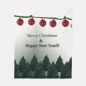 Couverture Polaire Joyeux Noël, Joyeux Noël du Nouvel An (Devant)