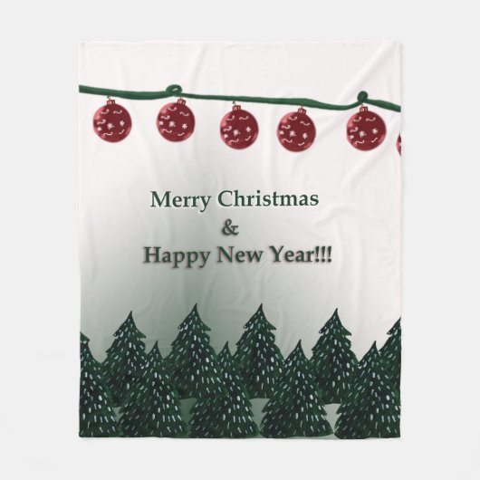 Couverture Polaire Joyeux Noël, Joyeux Noël du Nouvel An (Devant)