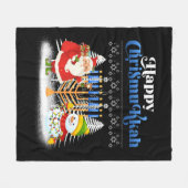 Couverture Polaire Joyeux Noël juif Chrismukkah Hanoukka (Devant (Horizontal))