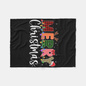 Couverture Polaire Joyeux Noël Léopard Buffalo Rouge Carreaux Pour Ho (Devant (Horizontal))