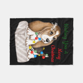 Couverture Polaire Joyeux Noël les filles  (Devant (Horizontal))