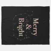 Couverture Polaire Joyeux Noël Lux et brillant en noir (Devant (Horizontal))