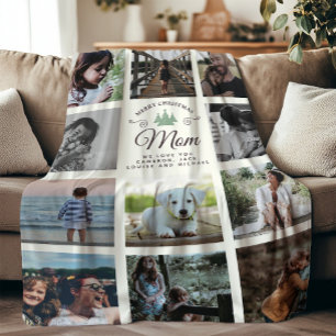 Couverture Polaire Joyeux Noël Maman Moderne Cosy Photo Collage