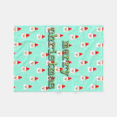Couverture Polaire joyeux noël milieu du siècle moderne santa claus (Devant (Horizontal))