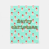 Couverture Polaire joyeux noël milieu du siècle moderne santa claus (Devant)