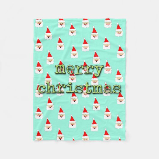 Couverture Polaire joyeux noël milieu du siècle moderne santa claus (Devant)