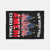 Couverture Polaire Joyeux Noël Nous Vous Souhaitons Ameri Xmas Americ (Devant (Horizontal))
