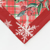 Couverture Polaire Joyeux Noël Papa On t'aime Rouge Vert Pâté (Coin)