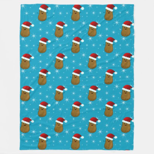 Couverture Polaire Joyeux Noël Patate (Devant)