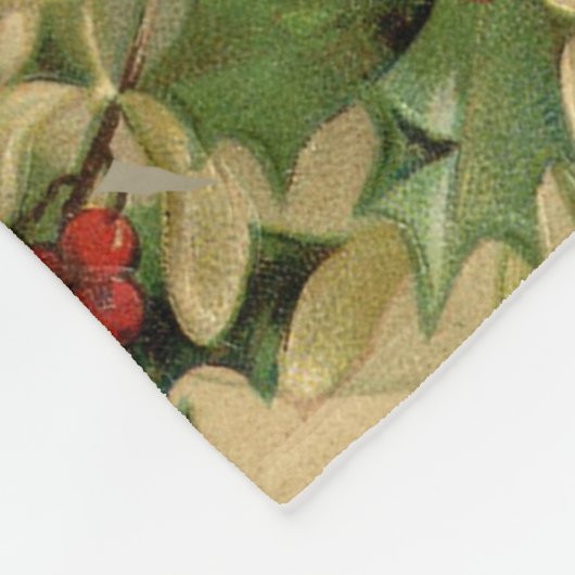 Couverture Polaire Joyeux Noël Père Noël classique antique (Coin)