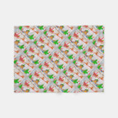 Couverture Polaire Joyeux Noël Père Noël livre des cadeaux (Devant (Horizontal))