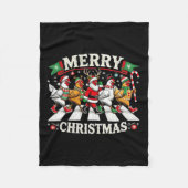 Couverture Polaire Joyeux Noël Père Noël Poulet Lover Funny Farm An (Devant)