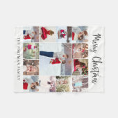 Couverture Polaire Joyeux Noël Photo Holiday (Devant (Horizontal))