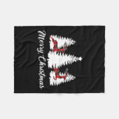 Couverture Polaire Joyeux Noël pour les femmes Buffalo Plaid Reindeer (Devant (Horizontal))