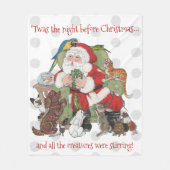 Couverture Polaire Joyeux Noël Réveillon Père Noël Animaux de compagn (Devant)