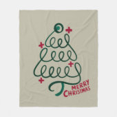 Couverture Polaire Joyeux Noël Stethoscope CNA Travailleur Médicale (Devant)