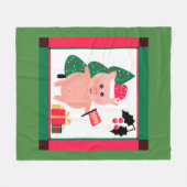 Couverture Polaire Joyeux Nouvel An 2019 Symbole chinois Cochon (Devant (Horizontal))