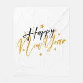 Couverture Polaire Joyeux Nouvel An 2022 Design avec lettre rayée (Devant)