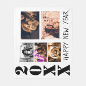 Couverture Polaire Joyeux Nouvel An 2023 5 Photo Collage (Devant)