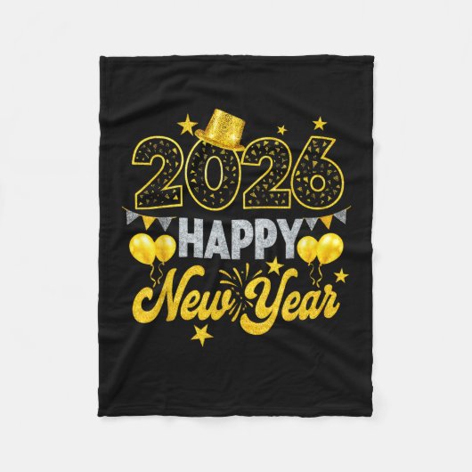 Couverture Polaire Joyeux Nouvel An 2026 Nouvel An Soirée (Devant)