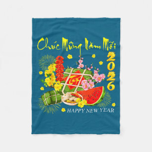 Couverture Polaire Joyeux Nouvel An vietnamien