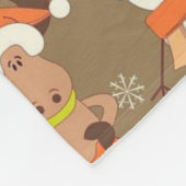 Couverture Polaire Joyeux Oie De Noël Et Snowman (Coin)