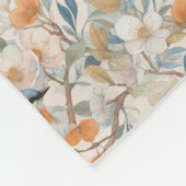 Couverture Polaire Joyeux Oiseaux aquarelle (Coin)