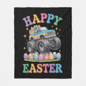 Couverture Polaire Joyeux Pâques Funny Monster Truck Crush Oeufs (Devant)